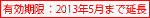 有効期限：2013年5月まで延長